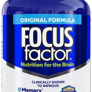 Focus Factor Nutrition for the Brain، بهبود حافظه و تمرکز مکمل مغز، مولتی ویتامین کامل با ویتامین های B6، B12، D، Bacopa Monnieri و تیروزین، 60 شمارش