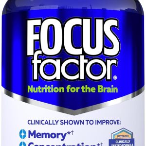 مولتی ویتامین مکمل مغز اصلی Focus Factor بهبود حافظه و شفافیت افزایش تمرکز انرژی عصبی استدلال یادگیری برای مردان و زنان (180 تعداد)