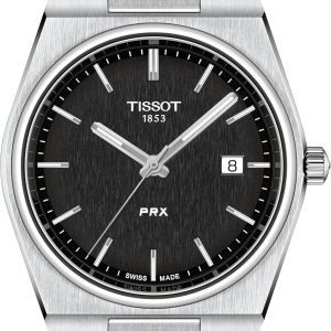 کیف مردانه Tissot PRX 316L از جنس استیل ضد زنگ لباس ساعت خاکستری T1374101105100