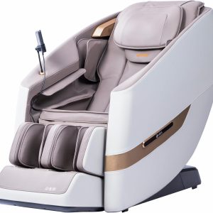 ماساژور صندلی ماساژور Ares uClass با مکانیزم مغناطیسی، 24 برنامه ماساژ خودکار، خوابیدن بدون جاذبه، صدای بلوتوث، گرمای کمر و پا، (خاکستری قهوه ای با بژ)